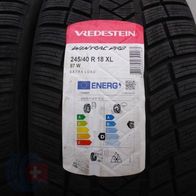 3. 245 40 18 2x VREDESTEIN 245/40 R18 97W XL Wintrac Pro Winterreifen 2022 WIE NEU VOLL