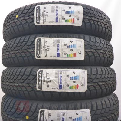 155 70 19 4x CONTINENTAL 155/70 R19 88T XL WinterContact TS 870 Winterreifen 2023 VOLL WIE NEU 
