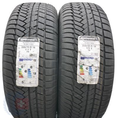 255 70 16 2x CONTINENTAL 255/70 R16 111T WinterContact TS850P SUV Winterreifen 2022 WIE NEU VOLL