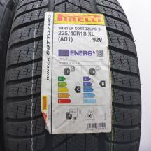 2. 225 40 18 4x PIRELLI 225/40 R18 92V XL Winter Sottozero 3 A01 Winterreifen 2025 VOLL WIE NEU 