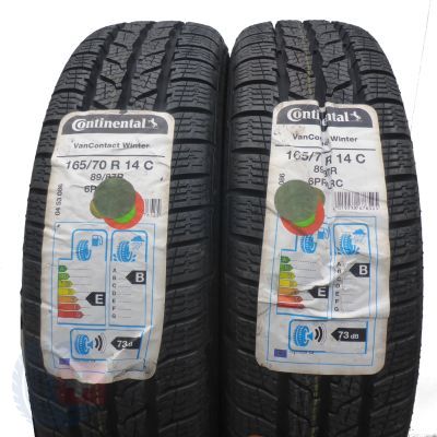 2 x CONTINENTAL 165/70  R14 C 89/87R VanContact  Winter Winterreifen  2017 VOLL WIE NEU