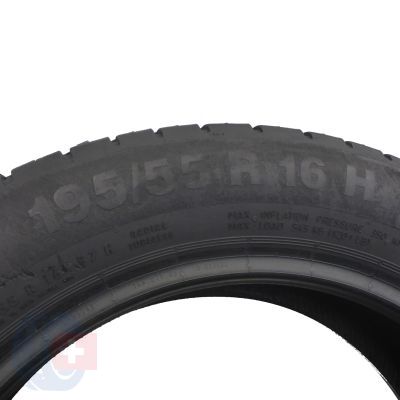 7. 4 x CONTINENTAL 195/55 R16 87H ContiEco 5 Sommerreifen 2016  6.2-7mm