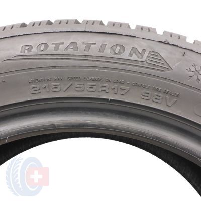 5. 215 55 17 2x DUNLOP 215/55 R17 98V XL Winter Sport 5 Winterreifen 2019 5,6-6,2mm