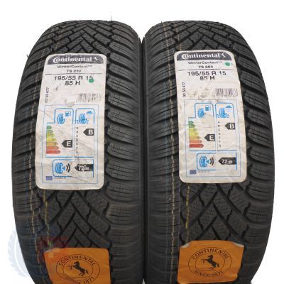 2 x CONTINENTAL 195/55 R15 85H WinterContact TS860 Winterreifen 2017 WIE NEU VOLL