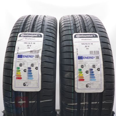 3. 185 55 16 4x CONTINENTAL 185/55 R16 83V XL UltraContact Sommerreifen 2023 VOLL WIE NEU 