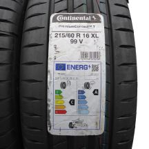 3. 215 60 16 4x CONTINENTAL 215/60 R16 99V XL PremiumContact 7 Sommerreifen 2023 WIE NEU VOLL