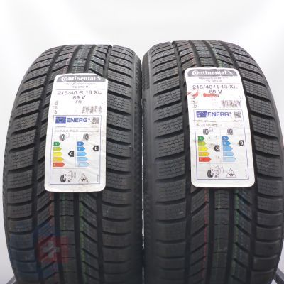 3. 215 40 18 4x CONTINETAL 215/40 R18 89V XL WinterContact TS 870 P Winterreifen 2022 Ungebraucht  