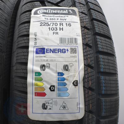 3.  225 70 16 4x CONTINENTAL 225/70 R16 103H WinterContact TS 850 P SUV Winterreifen 2022 Ungebraucht  