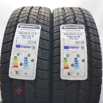 4. 205 70 15C 4x CONTINENTAL 205/70 R15C 106/104R VanContact Winter Winterreifen 2021/22 VOLL 