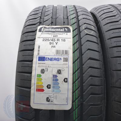 3.  225 45 18 2x CONTINENTAL 225/45 R18 91Y ContiSportContact 5 RFT BMW Sommerreifen 2022 Ungebraucht  