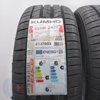 3. 195 45 16 2x KUMHO 195/45 R16 84V Ecsta HS52 Sommerreifen 2024 Ungebraucht  