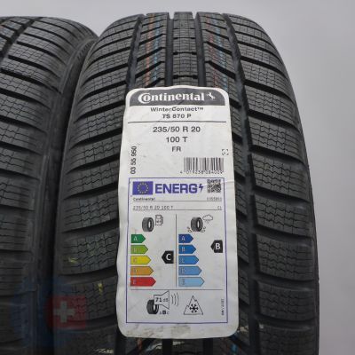 2.  235 50 20 2x CONTINENTAL  235/50 R20 100T WinterContact TS 870 P Winterreifen 2024 VOLL WIE NEU 