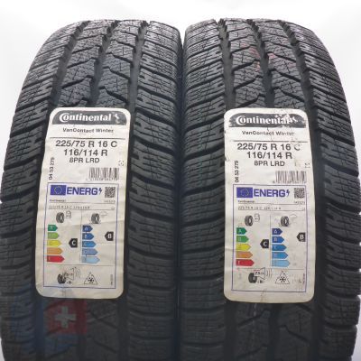 5. 225 75 16C 4x CONTINENTAL 225/75 R16C116/114R VanContact Winter Winterreifen 2022 VOLL