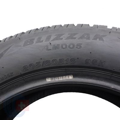 6. 205 60 16 4x BRIDGESTONE 205/60 R16 96H XL Blizzak LM005 Winterreifen 2021 7,5-8mm WIE NEU