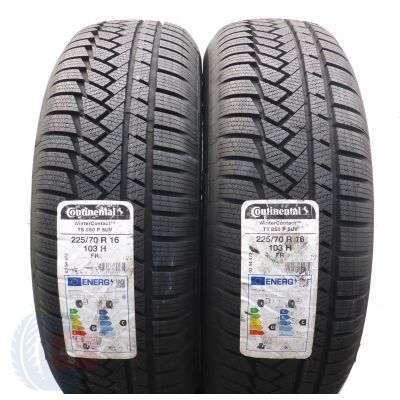  225 70 16 2x CONTINENTAL 225/70 R16 103H WinterContact TS 850 P SUV Winterreifen 2021 VOLL WIE NEU