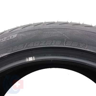 6. 265 40 19 2x YOKOHAMA 265/40 ZR19 98Y Advan Sport V105 N0 Sommerreifen 2021 VOLL WIE NEU