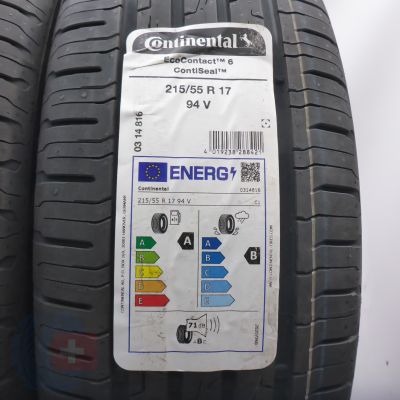 2. 215 55 17 2x CONTINENTAL 215/55 R17 94V EcoContact 6 Seal Sommerreifen 2025 VOLL