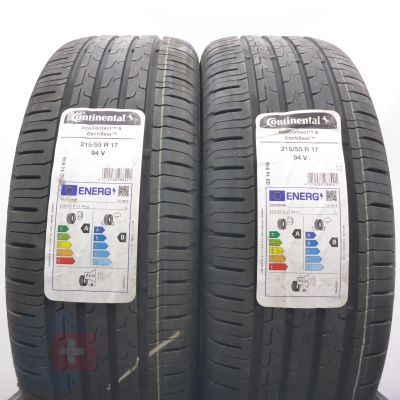 215 55 17 2x CONTINENTAL 215/55 R17 94V EcoContact 6 Seal Sommerreifen 2025 VOLL