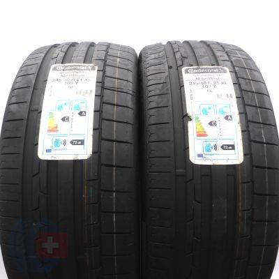 245 40 21 2x CONTINENTAL 245/40 R21 100Y XL SportContact 6 A0 Silet Sommerreifen 2019 VOLL WIE NEU 