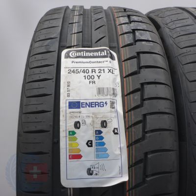 2. 245 40 21 4x CONTINENTAL 245/40 R21 100Y XL PremiumContact6 Sommerreifen 2022 WIE NEU VOLL