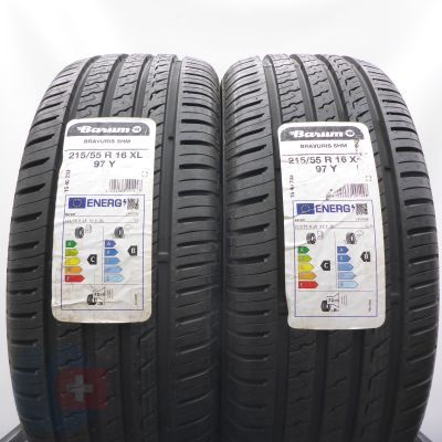  215 55 16 2x BARUM 215/55 R16 97Y XL Bravuris 5HM Sommerreifen 2021 Ungebraucht  
