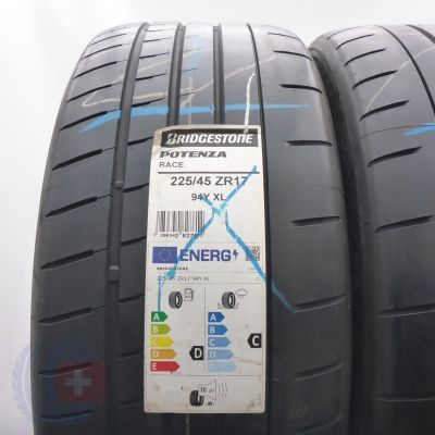 2. 225 45 17 2x BRIDGESTONE 225/45 ZR17 94Y XL Potenza Race Sommerreifen 2022 Ungebraucht   