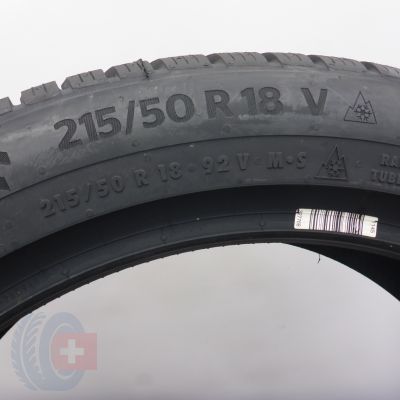 7. 215 50 18 4x CONTINENTAL 215/50 R18 92V WinterContact TS 870 P Winterreifen 2024 VOLL WIE NEU 