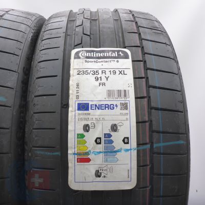 2. 235 35 19 2x CONTINENTAL 235/35 R19 91Y XL SportContact 6 BMW Sommerreifen 2022 Ungebraucht  