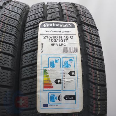 2. 215 60 16C 2x CONTINENTAL 103/101T VanContact Winter Winterreifen 2019 Ungebraucht   