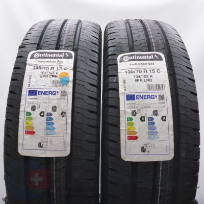 4.  195 70 15C 4x CONTINENTAL 195/70 R15C 104/102R VanContact Eco Sommerreifen 2021/23 Ungebraucht   