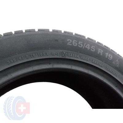 6. 2 x CONTINENTAL 265/45 R19 105V XL ContiWinterContact TS 830 P N0 Winterreifen DOT16  7.2mm