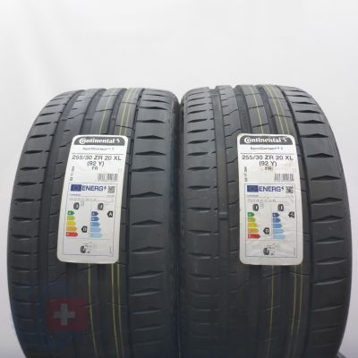 255 30 20 2x CONTINENTAL 255/30 R20 92Y XL SportContact7 Sommerreifen 2022 WIE NEU VOLL
