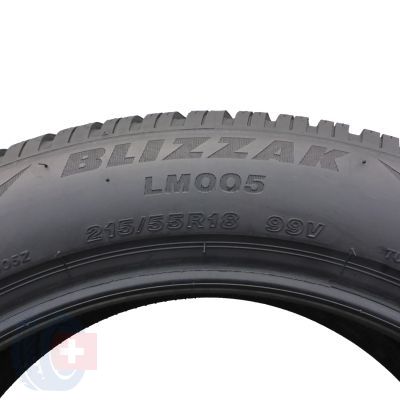 5. 215 55 18 BRIDGESTONE 215/55 R18 99V XL Blizzak LM005 Winterreifen 2020/22 7,5-8mm