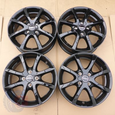 4 x Alufelgen 15 Dacia Nissan Renault 4x100 5,5J Et45 Borbet WIE NEU Sandero Micra Laguna