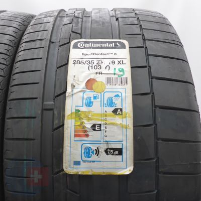 2.  285 35 19 2x CONTINENTAL 285/35 ZR19 103Y XL SportContact 6 Sommerreifen 2019 Ungebraucht   