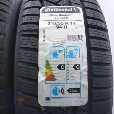 2. 215 55 17 4x CONTINENTAL 215/55 R17 94H WinterContact TS 850 P Winterreifen 2020 Ungebraucht  