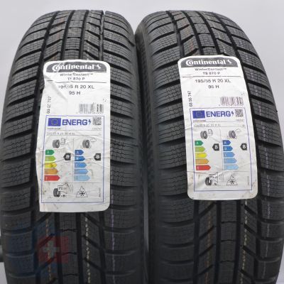195 55 20 2x CONTINENTAL 195/55 R20 95H XL WinterContact TS 870 P Winterreifen 2024 VOLL WIE NEU 