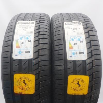 245 50 18 2 x CONTINENTAL 245/50 R18 100Y PremiumContact 6 Sommerreifen 2020 VOLL WIE NEU