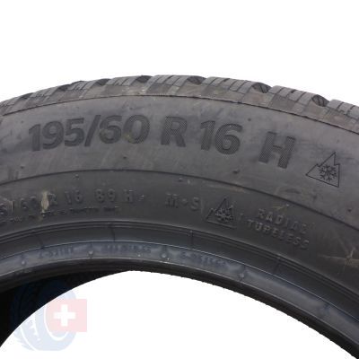 5. 2 x CONTINENTAL 195/60 R16 89H WinterContact TS 860 Winterreifen 2020 WIE NEU VOLL