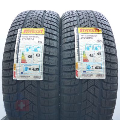 4.  215 50 18 4x PIRELLI  215/50 R18 92V Winter Sottozero 3 Winterreifen 2019 Ungebraucht   