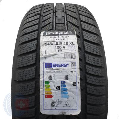 245 45 18 1x CONTINENTAL 245/45 R18 100V XL WinterContact TS 870 P Winterreifen 2022 VOLL WIE NEU 