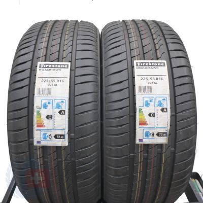 4. 4 x FIRESTONE 225/55 R16 99Y XL Roadhawk Sommerreifen 2017 WIE NEU VOLL