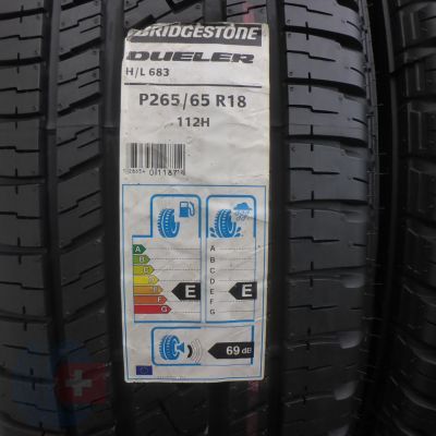 3. 4 x BRIDGESTONE 265/65 R18 112H Dueler H/L 683 Sommerreifen 2017 VOLL WIE NEU 