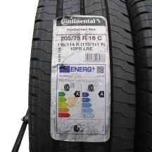 3. 205 75 16C 4x CONTINENTAL 205/75 R16C 116/114R VanContact Eco Sommerreifen 2021 WIE NEU VOLL