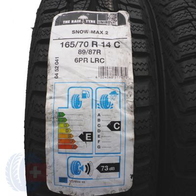 2. 165 70 14C 2 x UNIROYAL 165/70 R14 C 89/87R Snow Max 2 Winterreifen 2012/2018 Ungebrauchte  