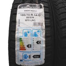 2. 165 70 14C 2 x UNIROYAL 165/70 R14 C 89/87R Snow Max 2 Winterreifen 2012/2018 Ungebrauchte  