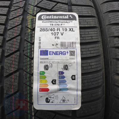 2. 285 40 19 2x CONTINENTAL 285/40 R19 107V XL ContiWinterContact TS830P BMW Winterreifen 2023 WIE NEU VOLL