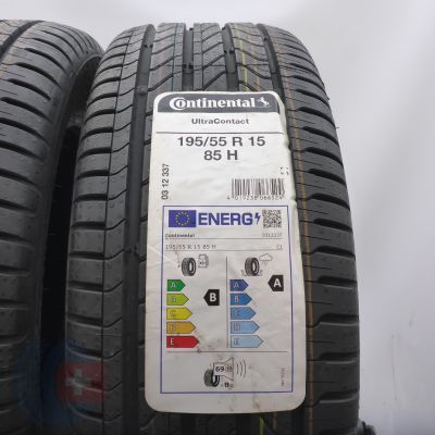 2. 195 55 15 2x CONTINENTAL 195/55 R15 85H UltraContact Sommerreifen 2022 Ungebraucht  