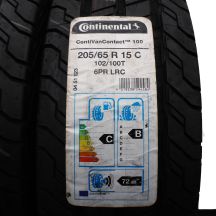 3. 205 65 15C 4x CONTINENTAL 205/65 R15C 102/100R ContiVanContact 100 Sommerreifen 2015 UNGEBRAUCHT