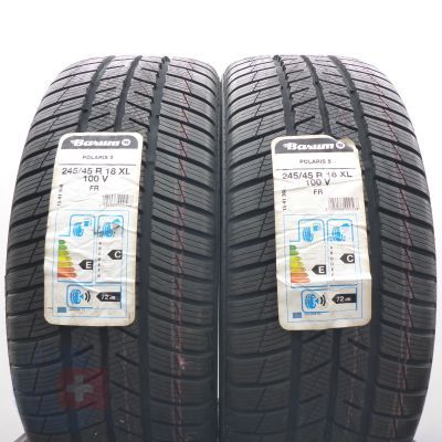 245 45 18 2x BARUM 245/45 R18 100V XL Polaris 5 Winterreifen 2018 Ungebraucht  